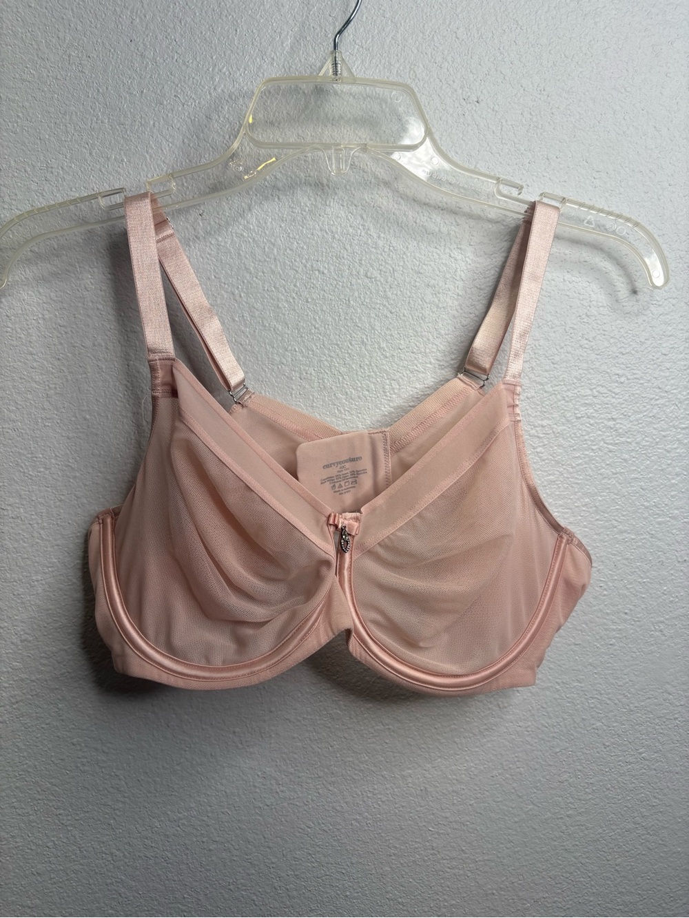 Curvy Couture Size 40C Pink Underwire Bra
